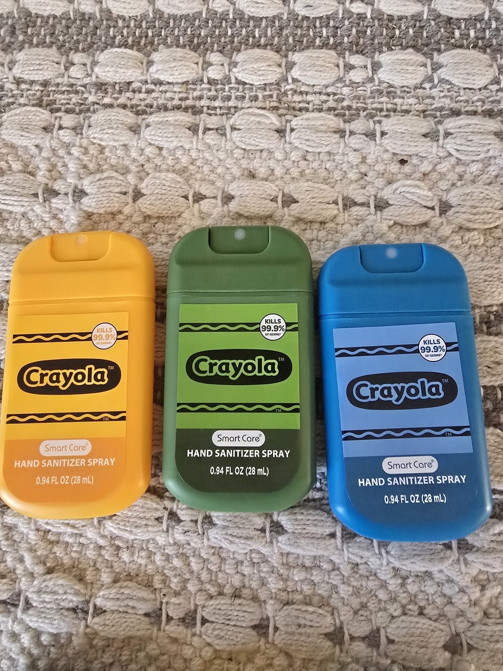 Crayola Hand Sanitizer Spray Trio - Yellow, Green, Blue
